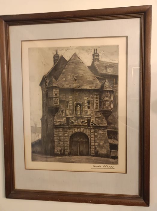 Ludwik Clesse Grafika brama Begijnhof .Antyk.