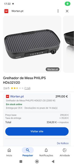 Grelhador de mesa
