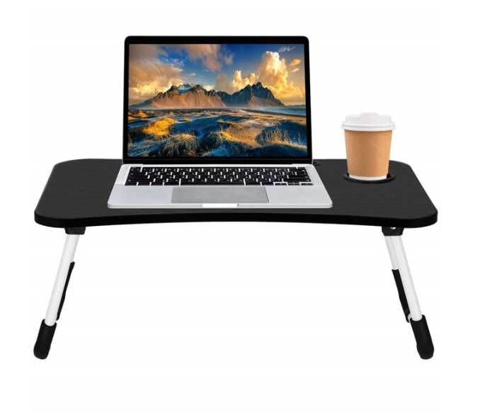 Nowy stolik pod laptop z miejscem na kubek oraz tablet