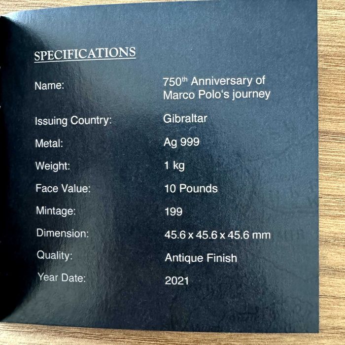 Moneta 750th Anniversary of Marco Polo's Journey