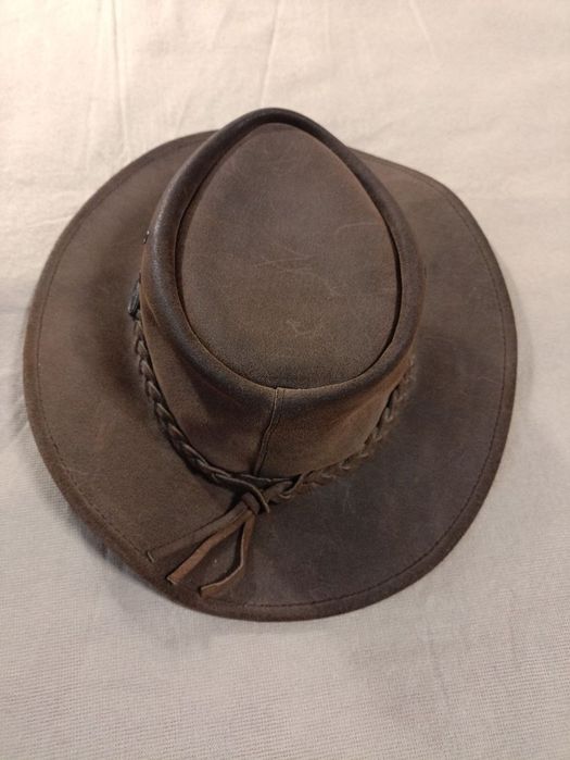 Кожаная шляпа Oxford Blue Aussie Cowhide Leather Hat.