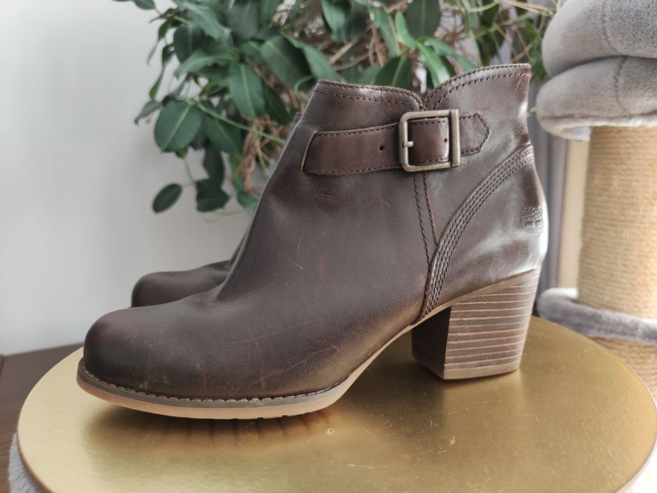 Skóra brązowe Timberland botki 38