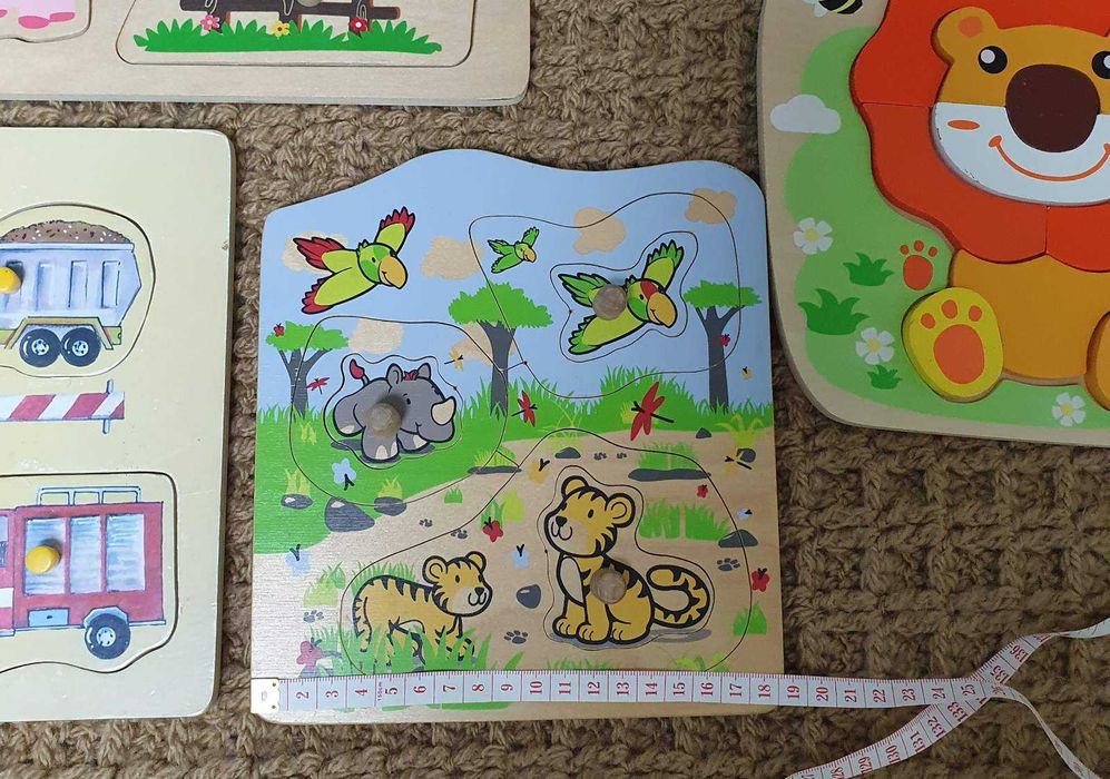 Дерев'яні пазли вкладиші Goki, Lelin