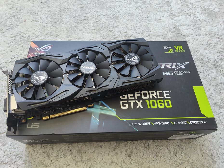Відеокарта GTX 1060 6gb Asus rog strix