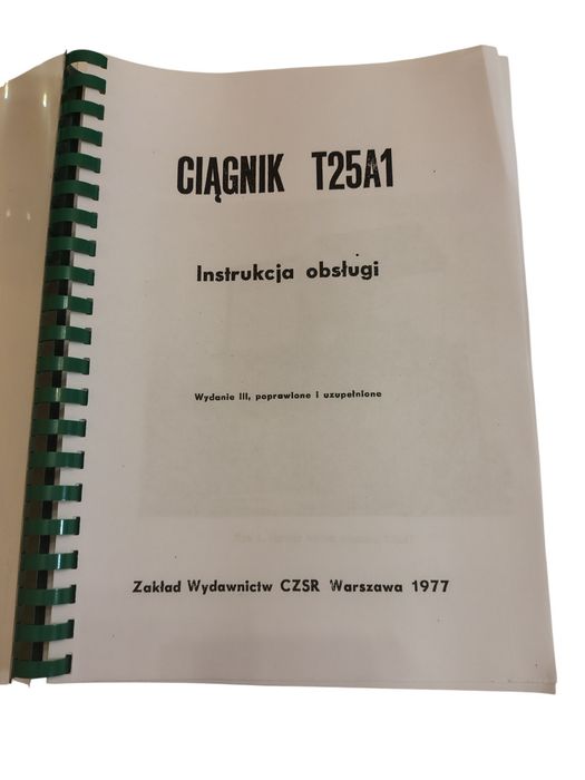 Nowa instrukcja obsługi Ciągnik T25A1