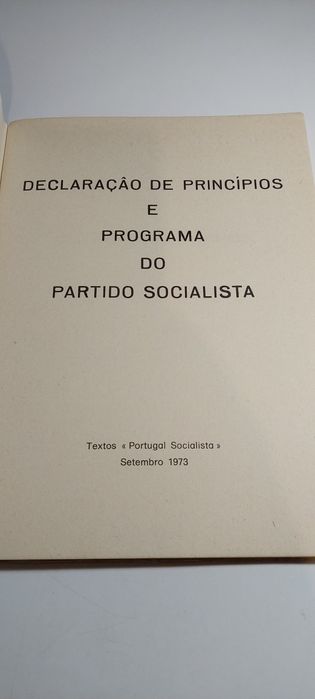 Declaração de Princípios e Programa do Partido Socialista (1973)