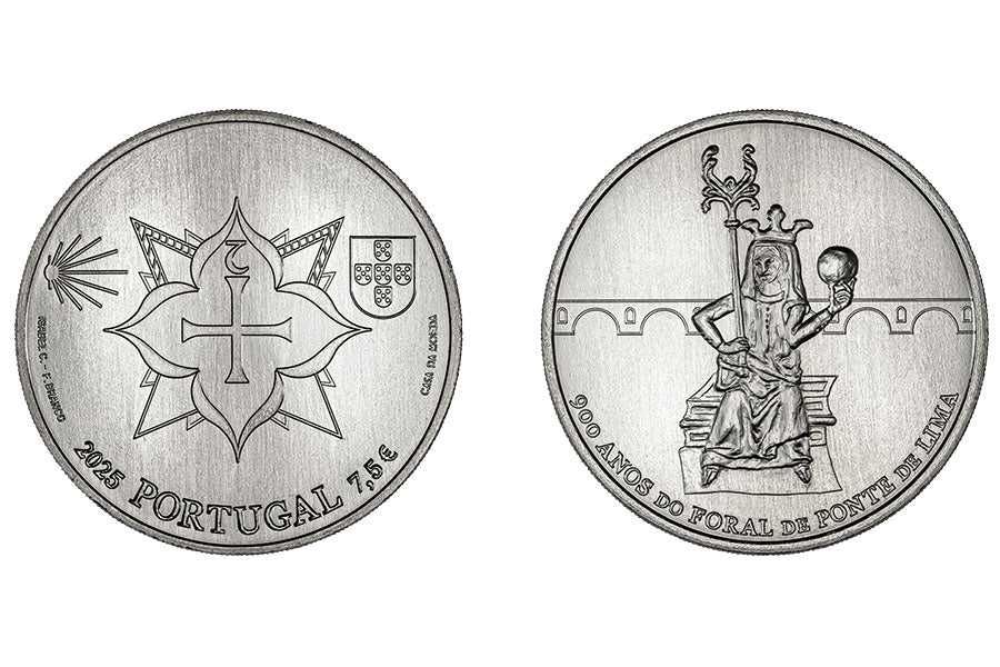 Moeda 7,50€ Portugal 2025 - Foral de Ponte de Lima