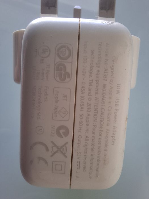 Carregador Apple ORIGINAL 10w Ficha UK