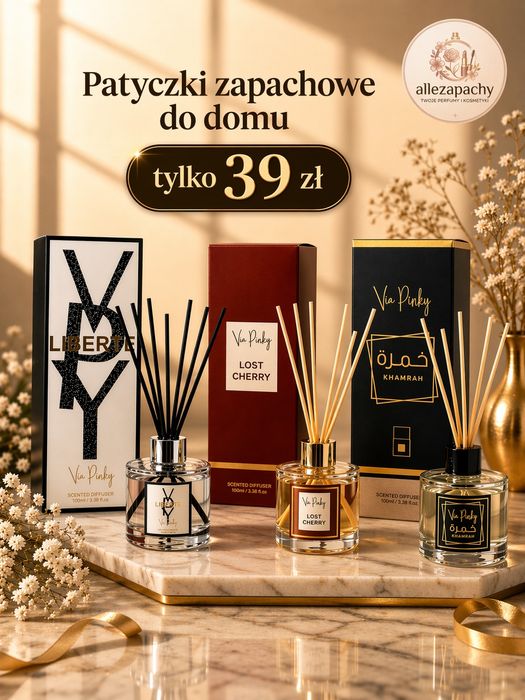 Patyczki zapachowe dyfuzor Libre Khamrah Lost Cherry 100 ml nowe dom