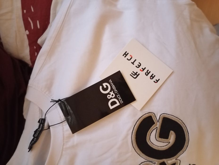 Koszulka biała dolce Gabbana nowa super z logo dg na klacie 2 xl