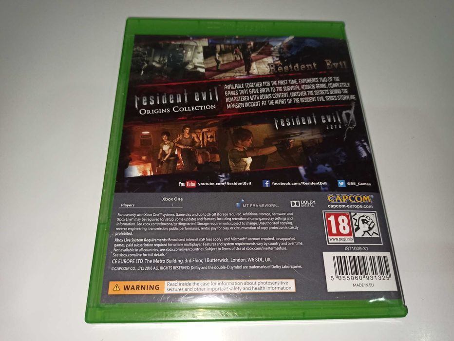 Resident Evil ２本セット【中古美品・xboxone欧州版】 Resident Evil 2本セット【中古美品・xboxone欧州版】 Resident
