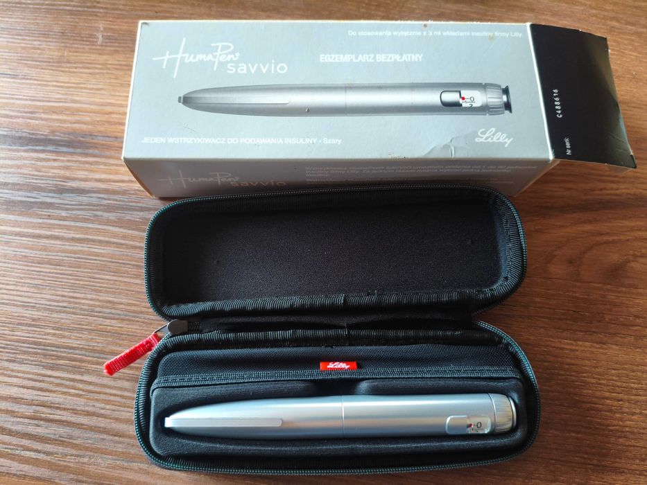 HumaPen Savvio wstrzykiwacz do podawania insulin Lilly - srebrny, nowy