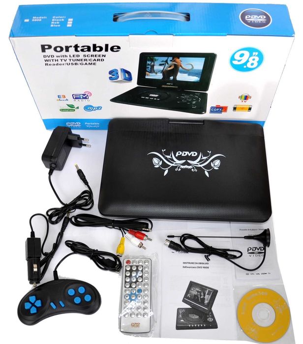 Przenośne DVD Samochodowe 9 C Konsola Gry Super Mario Prezent na FERIE