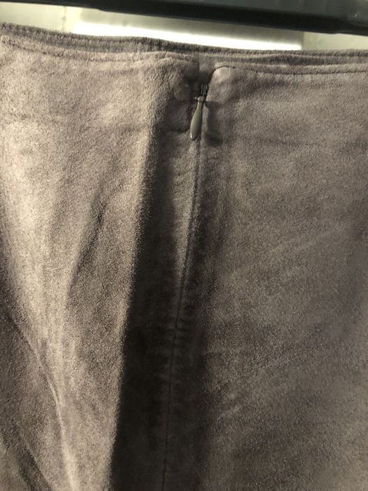 Кожана спідниця довга