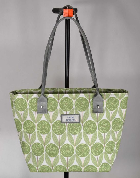 EARTH SQUARED Green Flower Nowa Torebka Damska Tote Bawełna Eco Bag