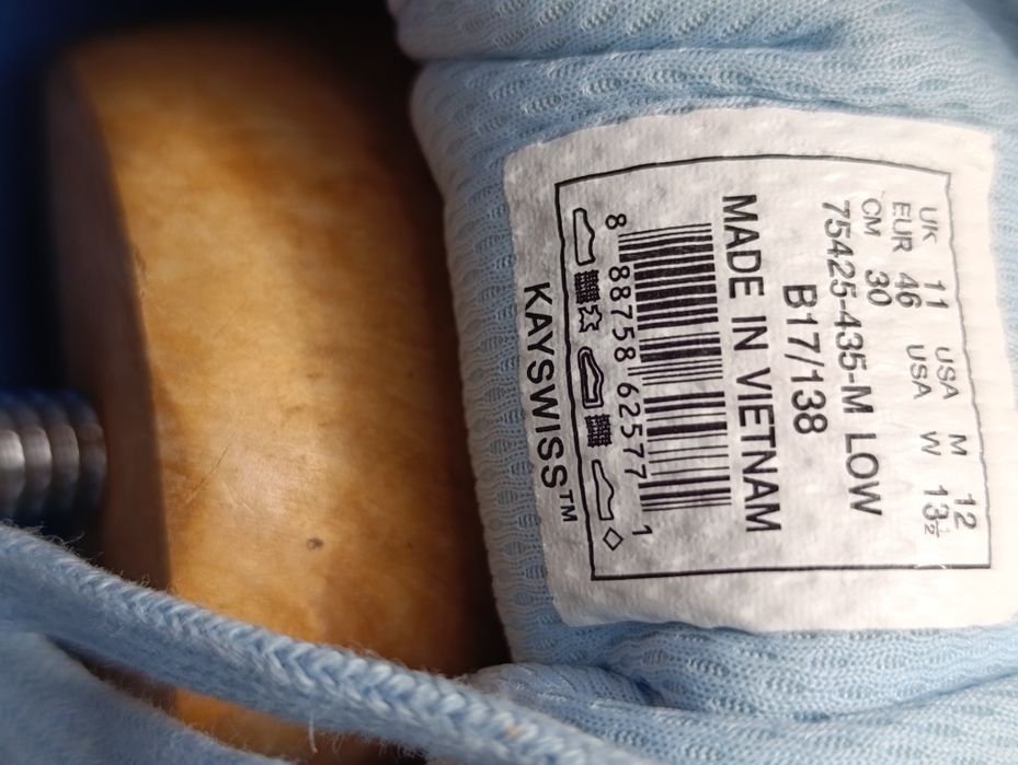 K Swiss 45-46p. Чоловічі кеди, кросівки.