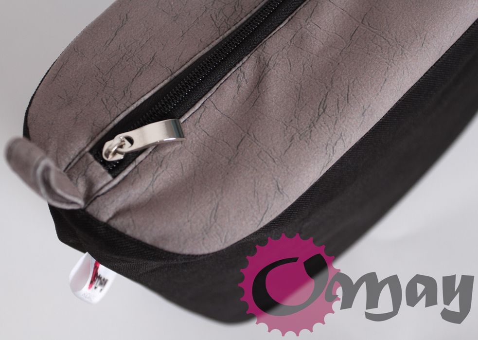 Czarny organizer do OBAG MINI naturalny Ant 2 kieszenie wnętrze OMAY