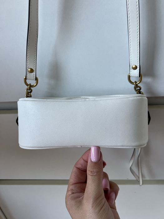 Mała Biała torebka Gucci listonoszka crossbody