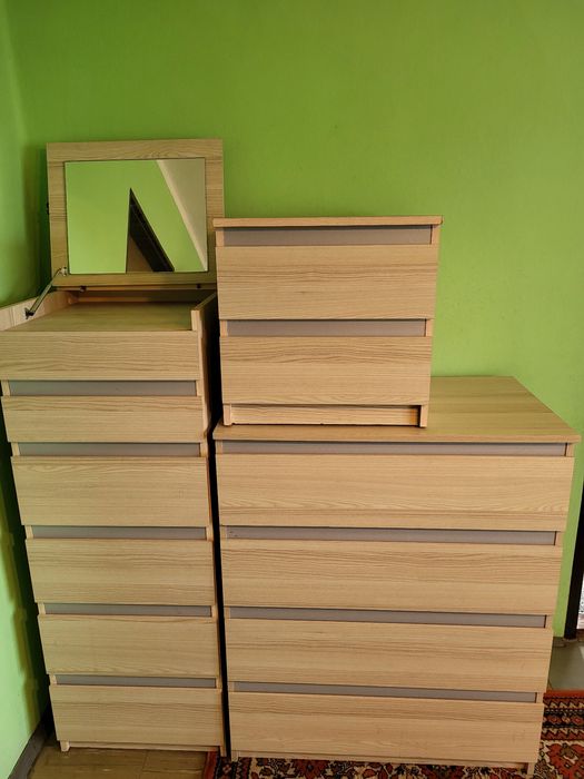 Rezerwacja | Komody szafki  komplet 3 sztuki