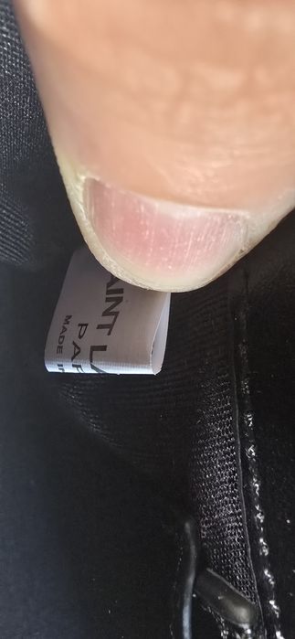 Saint Laurent Paris mala preta em pele