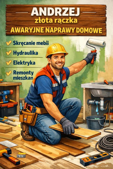 Andrzej Złota Rączka,  remonty, usuwanie awarii