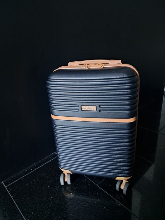 Mała walizka podróżna Spilbergen 30 l czarno-brązowa