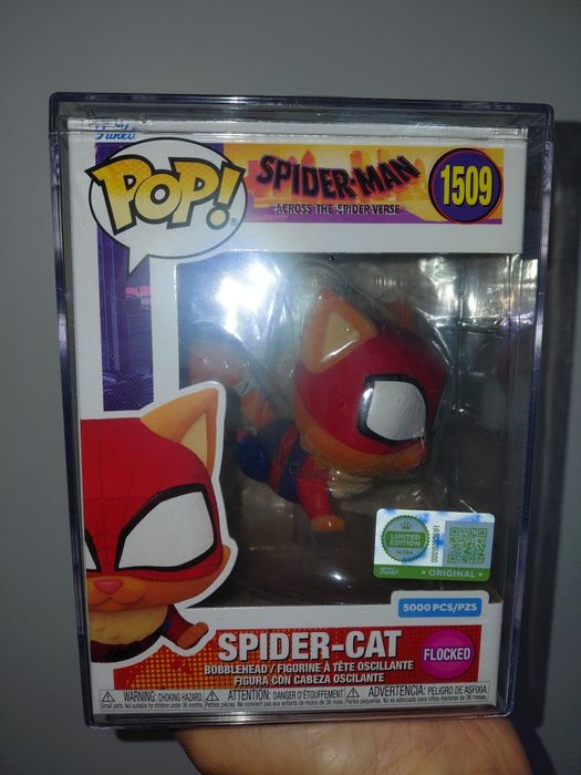 Funko Pop Spider-Man Across the Spider-verse Spider-Cat Flocked Limited Edition Ultra 5000 Pcs