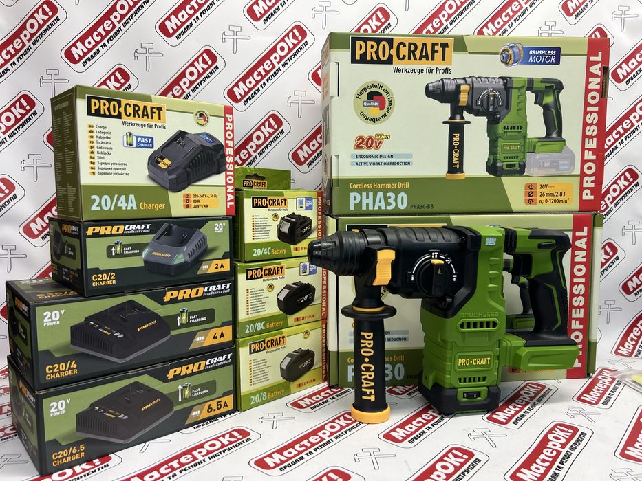 Акумуляторний перфоратор Procraft PHA30