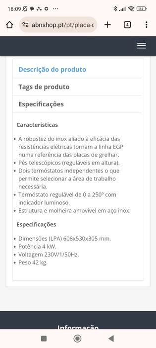Chapa de Hambúrguer ABN