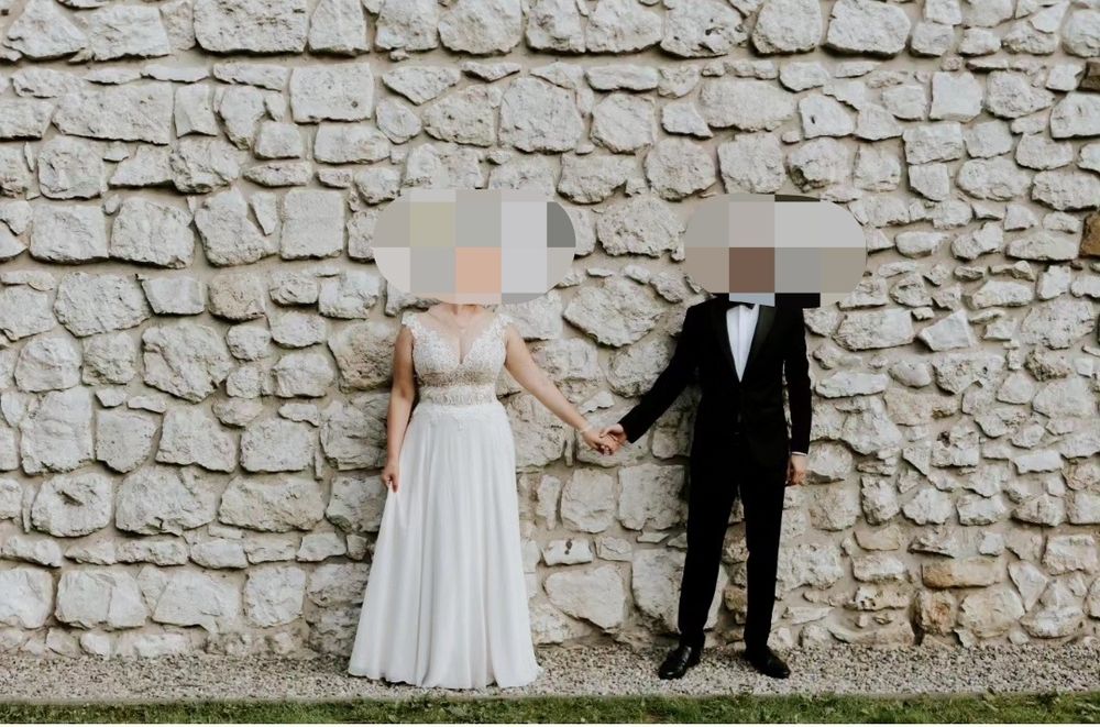 Suknia ślubna sukienka XXL 44 muslinowa plus size muślin