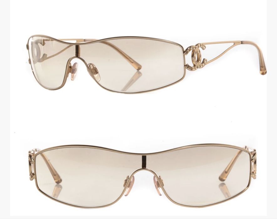 chanel gold crystal cc сонцезахисні окуляри шанель