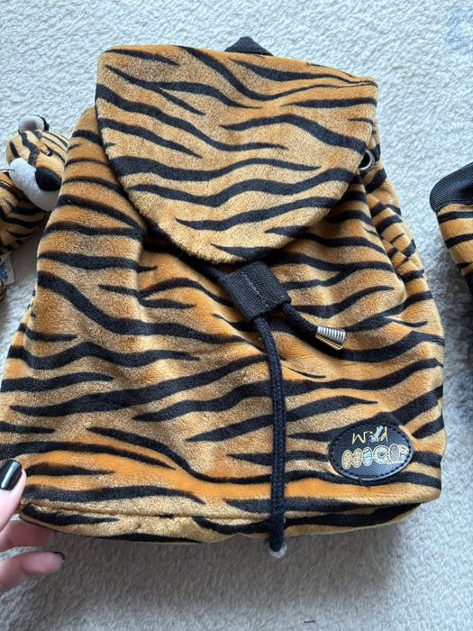 plecak maskotka piórnik nici tygrys włochaty dla dziewczynki