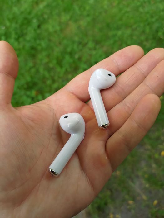 Безпровідні навушники headphones wireless pair white AirPods 1/2 білі