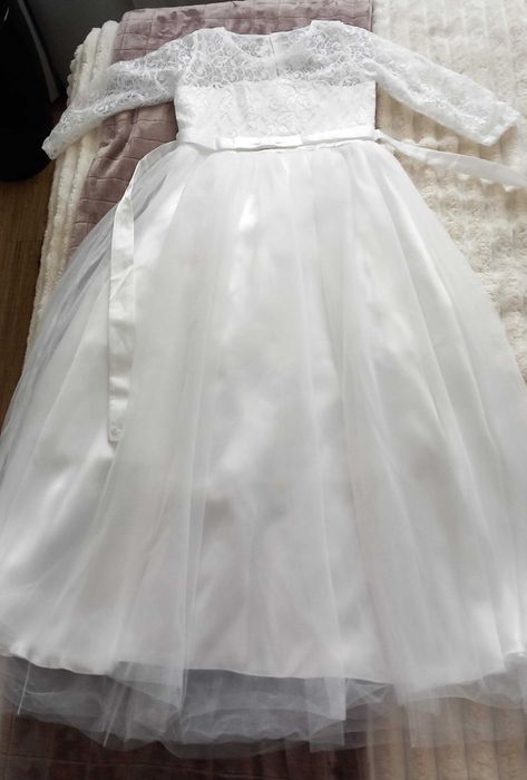 Alba sukienka dziewczęca komunijna dł. 125 cm rozmiar 160 BEZ BOLERKA