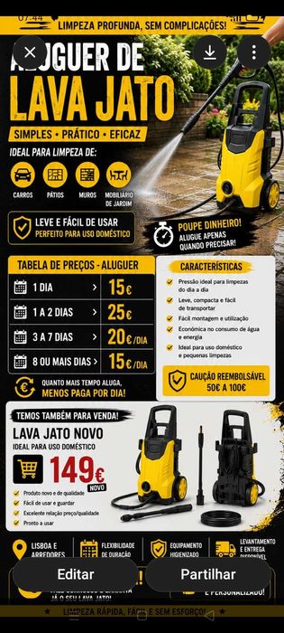 Aluguer Escadas e Outros equipamentos.Oportunidades