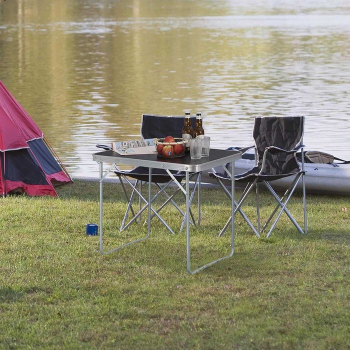 Nowy stół campingowy / stolik / blat / składany /czarny /WOLTU !A1645!