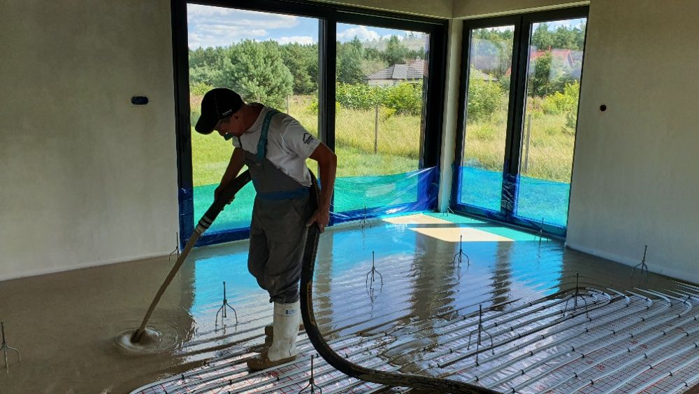 Nowoczesne Posadzki Anhydrytowe Wylewki na ogrzewanie podłogowe !!!