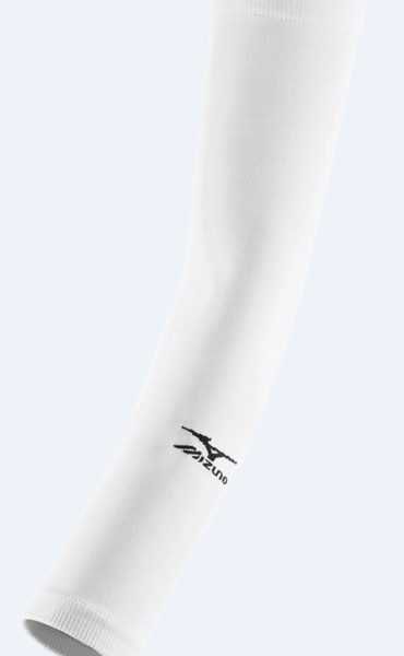Damskie rękawki siatkarskie kompresyjne Mizuno Armguard White Białe rozmiar UNIWERSALNY