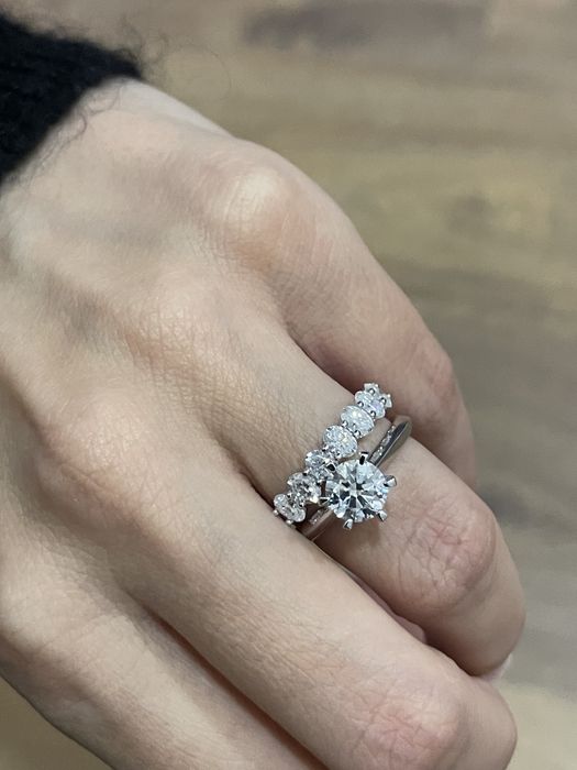 Кольцо , полудорожка с муассанитами 1.80ct серебро 925