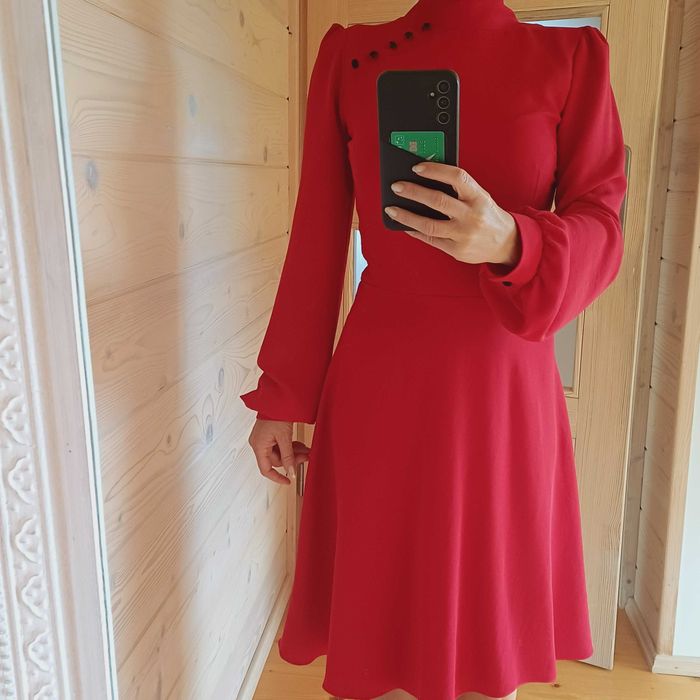 Sukienka belette 34 36 piękna czerwień