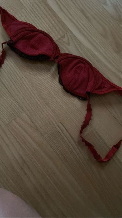 stanik biustonosz Lejaby 80 ,95 A bordowy wzorki