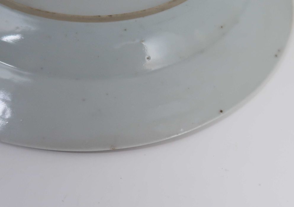 Par de pratos porcelana azul e branca da China Séc. XVIII