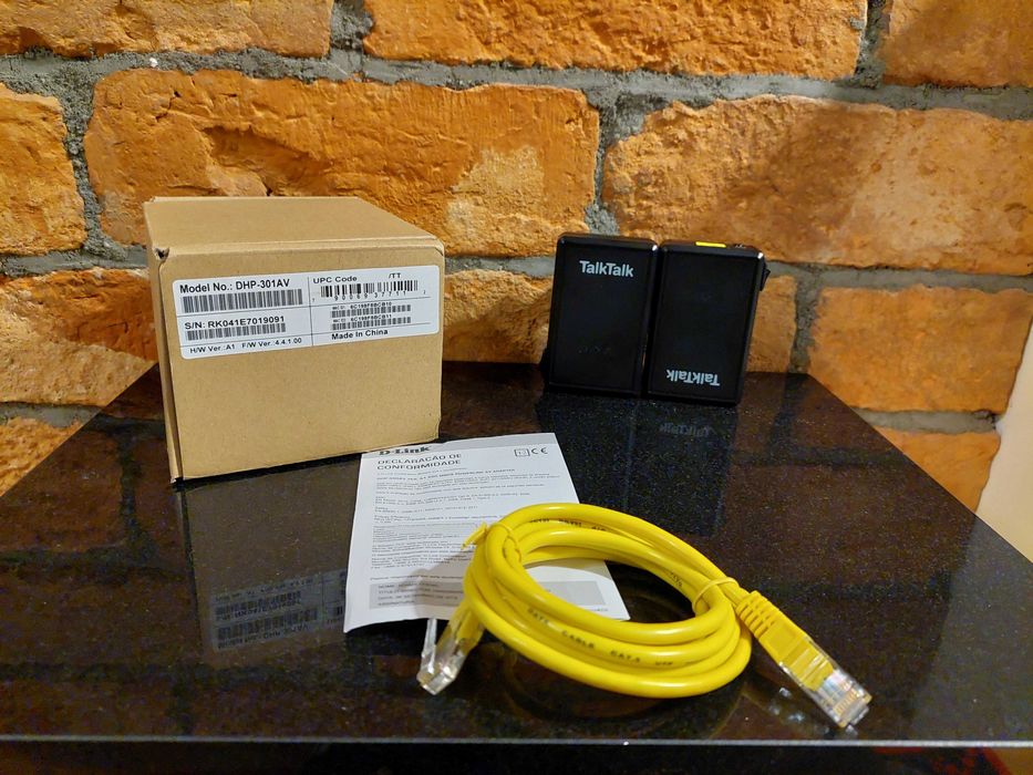 Powerline adapter transmiter sieci D-Link TalkTalk DHP-301AV 2szt Nowe