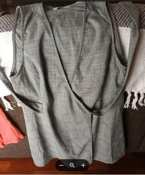 Vestido trespasse Xadrez