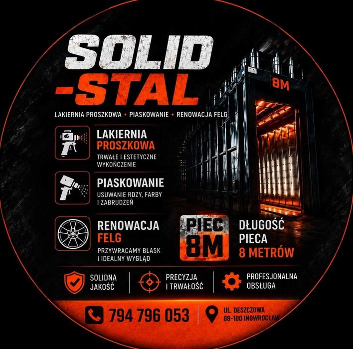Lakierowanie Proszkowe / Piaskowanie / Renowacja felg / Regeneracja / Malowanie Ogrodzeń / PIEC 8M