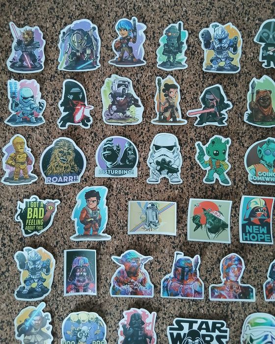 Lote de 90 autocolantes Star Wars