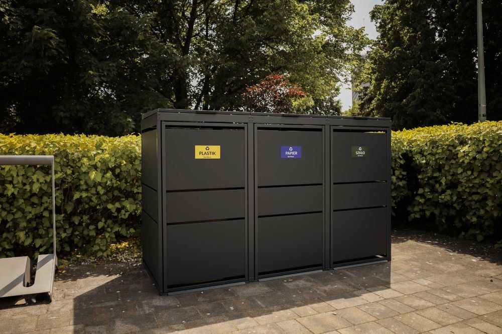 Zabudowy koszy Top Box Obudowy koszy Osłona kosza 3x240L Premium