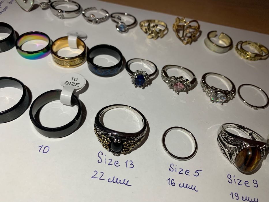 Кольца разных размеров