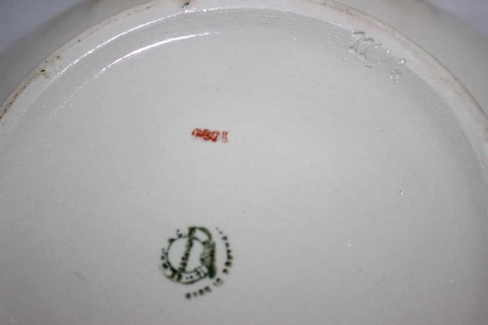 Terrina / Sopeira - Loiça Sacavem - Laranja preto - Design modernista