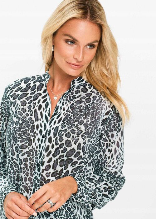 32) Bluzka w cętki 46 NOWA